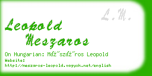 leopold meszaros business card